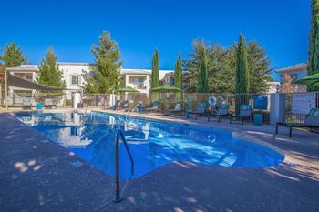 Shimmering swimming pool